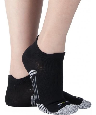 JAVIE Comfy No Show Grip Performance Compression Blister-free Athletic Lowcut Socks for Men & Women Black $9.53 Socks