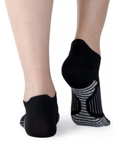 JAVIE Comfy No Show Grip Performance Compression Blister-free Athletic Lowcut Socks for Men & Women Black $9.53 Socks