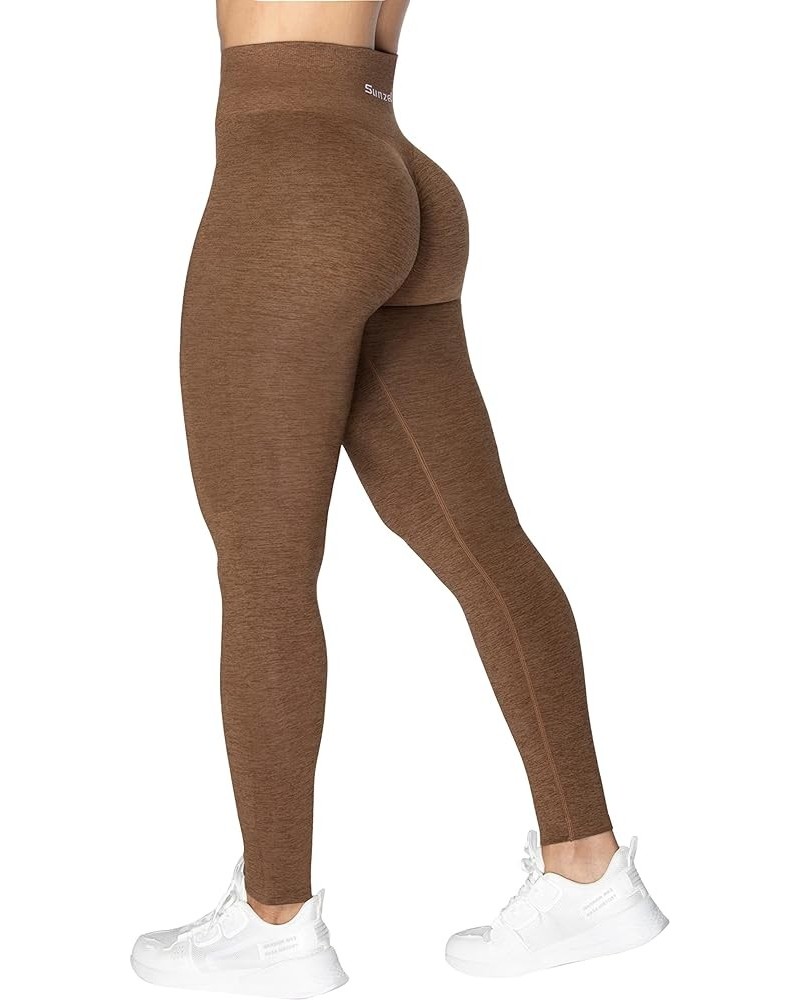 Scrunch Butt Lifting Leggings for Women High Waisted Seamless Workout Leggings Gym Yoga Pants Brown $14.28 Activewear