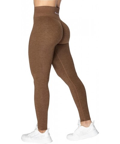 Scrunch Butt Lifting Leggings for Women High Waisted Seamless Workout Leggings Gym Yoga Pants Brown $14.28 Activewear