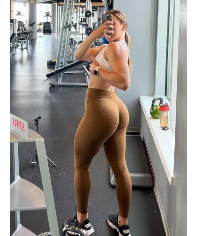 Scrunch Butt Lifting Leggings for Women High Waisted Seamless Workout Leggings Gym Yoga Pants Brown $14.28 Activewear