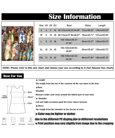 Dresses for Women 2023 Maxi Dresses Summer Sleeveless Boho Sundress Casual V-Neck Long Dresses Hawaiian Beach Dress 03-white ...