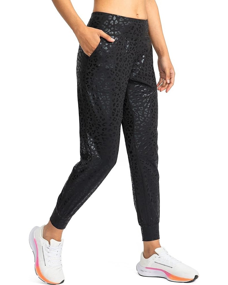 Women's Joggers with Zipper Pockets High Waisted Athletic Workout Yoga Pants Joggers for Women Regular Black Leopard $15.75 A...