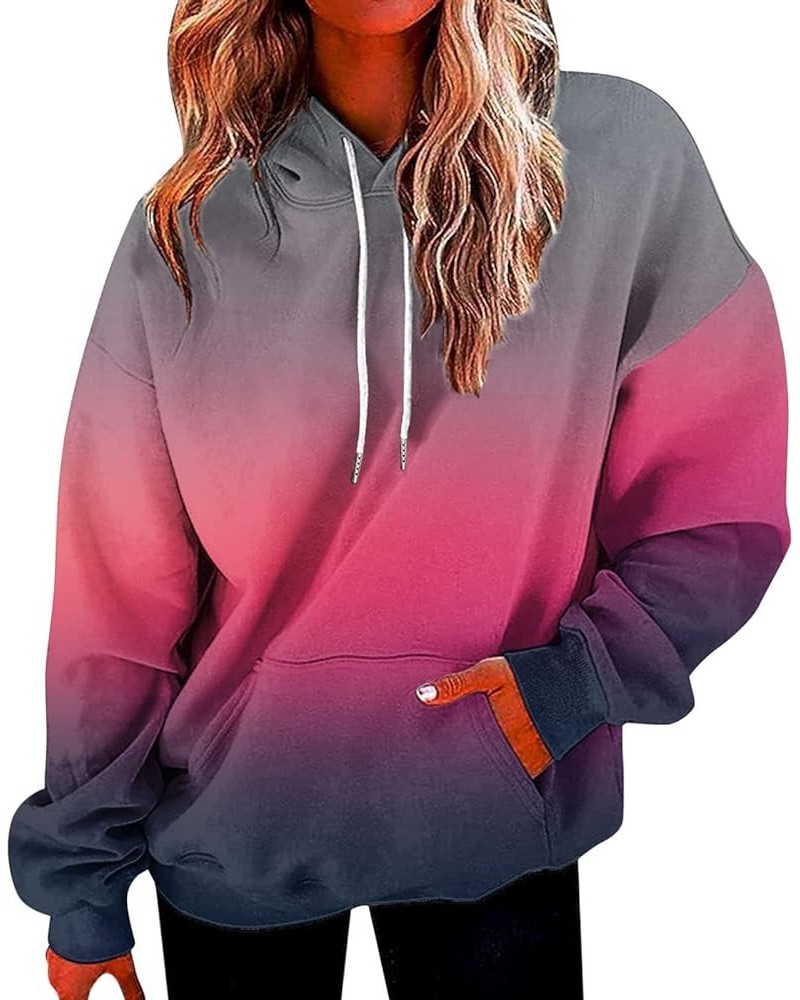 Women's Casual Loose Sweatshirt Hoodie Simple Number Graphic Long Sleeve Drawstring Pullover Oversized Fleece Sweatshirt 5 gr...