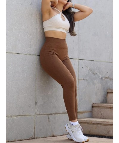 Scrunch Butt Lifting Leggings for Women High Waisted Seamless Workout Leggings Gym Yoga Pants Brown $14.28 Activewear