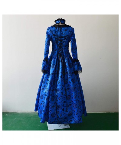 Halloween Dresses for Women 2023 Gothic Dress with Hood Medieval Costume Corset Renaissance Dress Victorian Dress 12-blue $17...