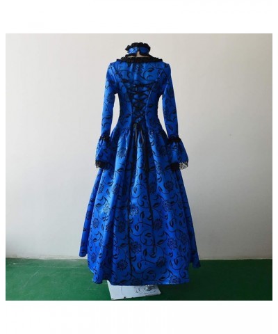 Halloween Dresses for Women 2023 Gothic Dress with Hood Medieval Costume Corset Renaissance Dress Victorian Dress 12-blue $17...