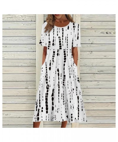 Summer Dresses for Women 2023 Sleeveless Floral V Neck Mini Tshirt Dress Casual Cover Ups Swimwear H001 Black $10.44 Swimsuits