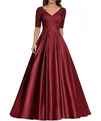 Mother of The Bride Dresses for Wedding Satin Formal Evening Dress Lace Appliques Wedding Guest Prom Dresses Gold $37.60 Dresses