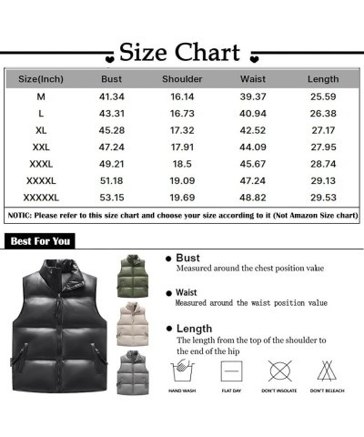 Cropped Vest,Fashion Zip Up Sleeveless Quilted Vest Plus Size Warm Outerwear Jackets Casual Fall Winter Puffer Vest 02-army G...