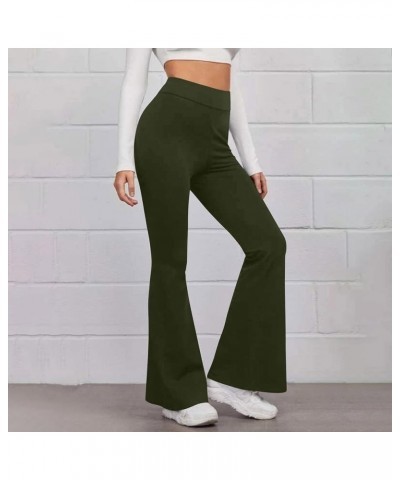 Yoga Pants for Women High Waist Bootcut Flare Leggings Casual Straight Leg Workout Tummy Control Pants G01-army Green $8.94 P...