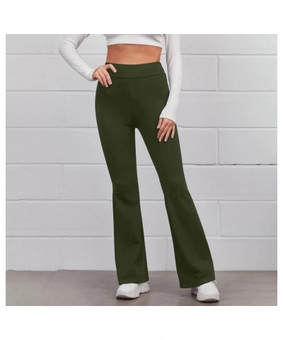 Yoga Pants for Women High Waist Bootcut Flare Leggings Casual Straight Leg Workout Tummy Control Pants G01-army Green $8.94 P...