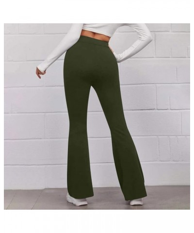 Yoga Pants for Women High Waist Bootcut Flare Leggings Casual Straight Leg Workout Tummy Control Pants G01-army Green $8.94 P...