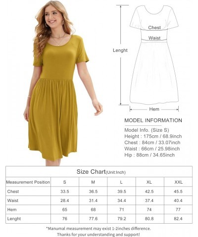 Women Soft Casual Nightdress Short Sleeve Drape Loungewear Pajama Crewneck Loose Elasticity Fit Midi Dress with Pocket Solid ...