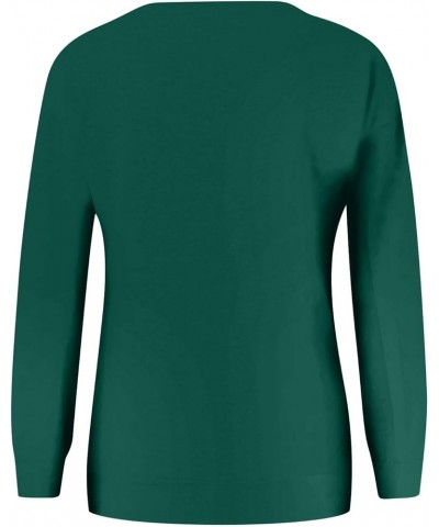 Womens St. Patrick's Day Sweatshirt Casual Long Sleeve Crewneck Shirts Irish Cute Clover Shamrock Pullover Tops 04-white $8.9...