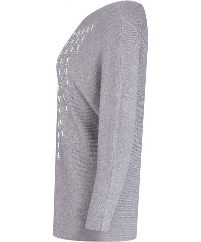 Women's Fall Winter Round Neck Batwing Sleeve Pullover Sweater One Size 824-gray $10.07 Sweaters