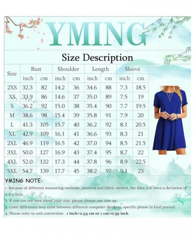 Women's Plus Size Solid Color T Shirt Dresses Casual Summer Swing Dress Short Sleeve Mini Sundress Coral $10.50 Dresses