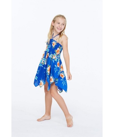 Matchable Family Hawaiian Luau Men Women Girl Boy Clothes in Hibiscus Blue Big Girl Girl Fairy $7.15 Blouses