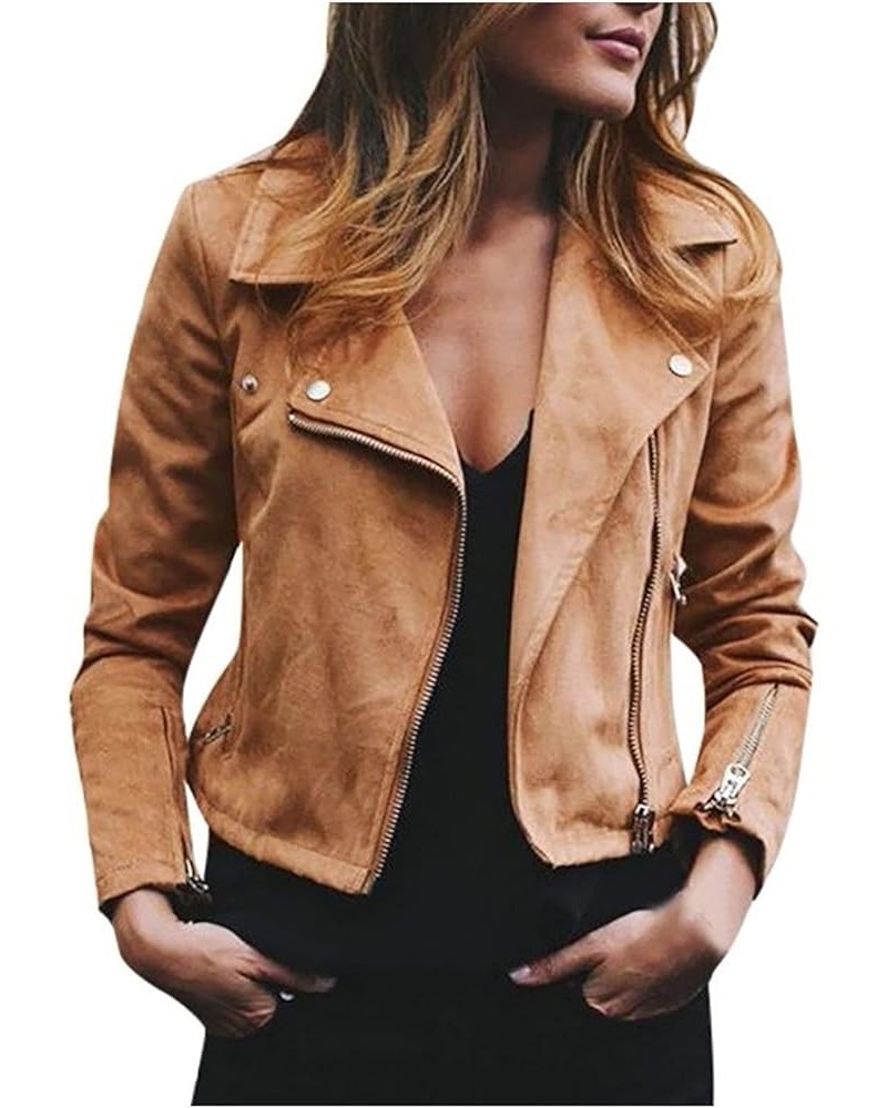 Leather Jacket Women Asymmetrical Faux Motorcycle Plus Size Moto Biker Coat Lightweight Vegan Pleather Cool Jackets A01 Light...