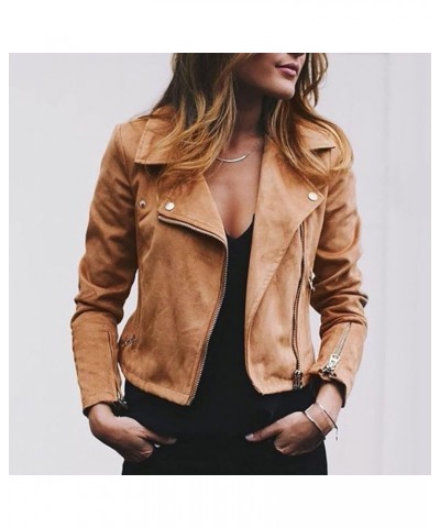 Leather Jacket Women Asymmetrical Faux Motorcycle Plus Size Moto Biker Coat Lightweight Vegan Pleather Cool Jackets A01 Light...