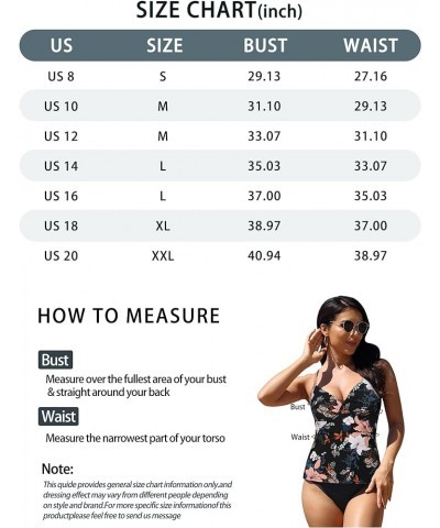 Women's Tankini Swimsuits Tops with Bra V Neck Bathing Suits Retro Ruched Swimwear Tummy Control Swim Tank Top Black $15.17 S...