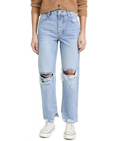 Women's Tapered Baggy Boyfriend Jeans Mid Century Blue $37.40 Jeans