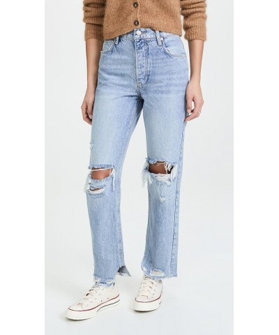 Women's Tapered Baggy Boyfriend Jeans Mid Century Blue $37.40 Jeans