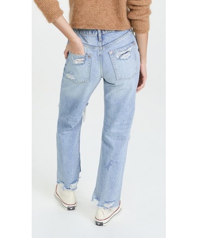 Women's Tapered Baggy Boyfriend Jeans Mid Century Blue $37.40 Jeans