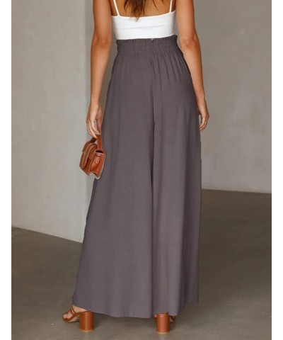 Women High Waist Casual Wide Leg Long Palazzo Pants Trousers Long Culottes Brown $13.96 Others