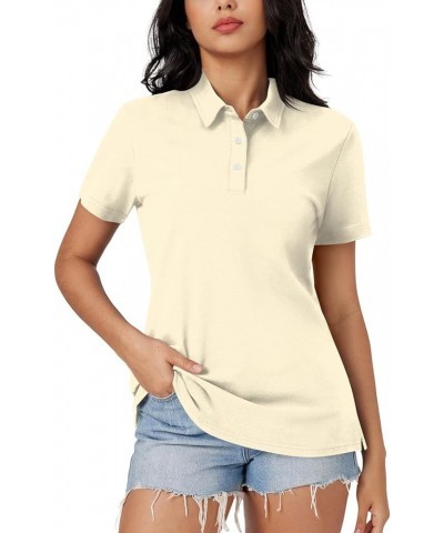 Womens Summer Lapel Shirts Button Down Short Sleeve Workout V Neck Casual Blouses Business Basic Tees Clothes 06- Khaki $8.39...