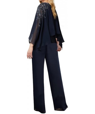 Mother of The Bride Pantsuits for Wedding - Long Chiffon Pantsuits Outfit Gold $47.94 Others