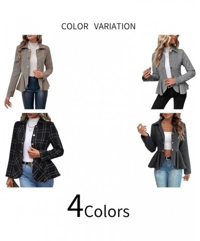 Womens Business Blazer Solid Ruffles Stand Collar Lightweight Office Work Jacket Coat Floralwhite $15.11 Suits