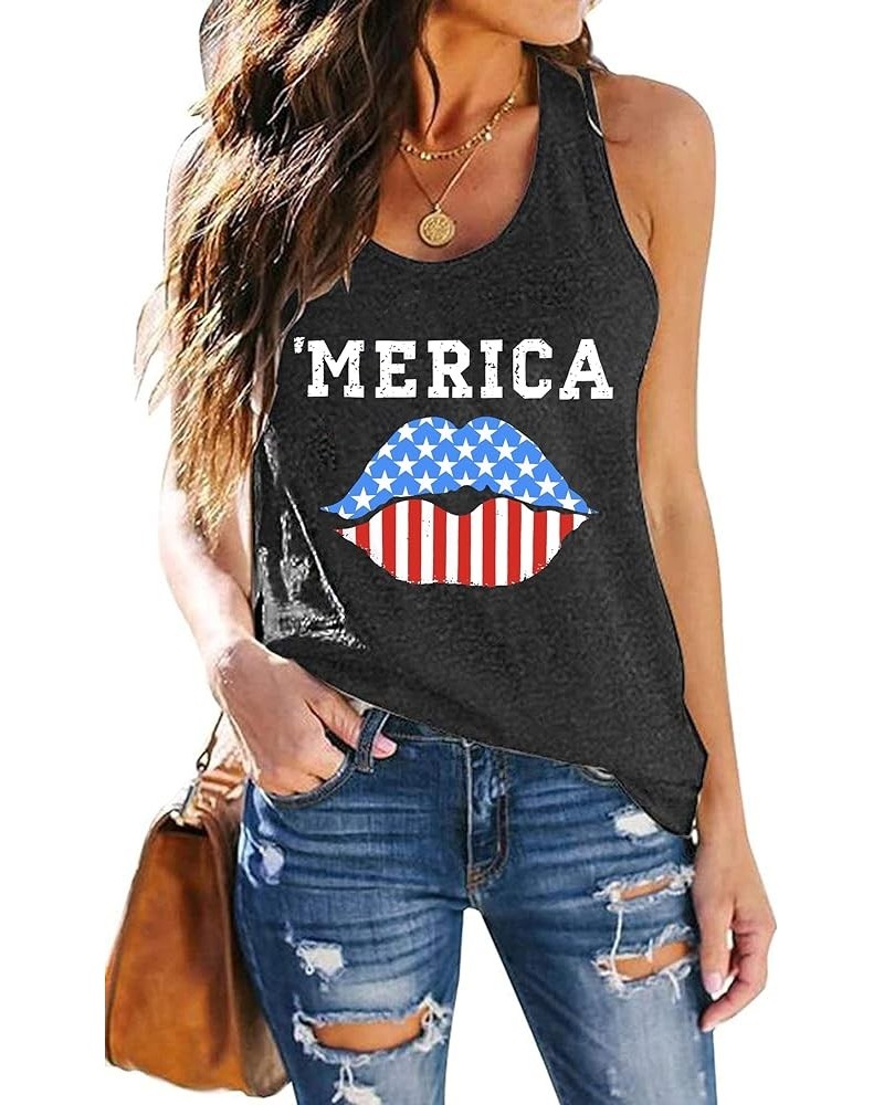 American Flag Tank Top Women 4th of July Tanks Tops for Womens USA Flag Patriotic Shirts Vest Racerback Sleeveless Tee H2-dar...