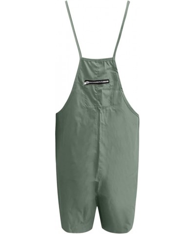 Women's Jumpsuits,Baggy Cami Overall Shorts for Women Summer Casual Rompers Shorts Solid Color Jumpsuits with Pockets Pants A...