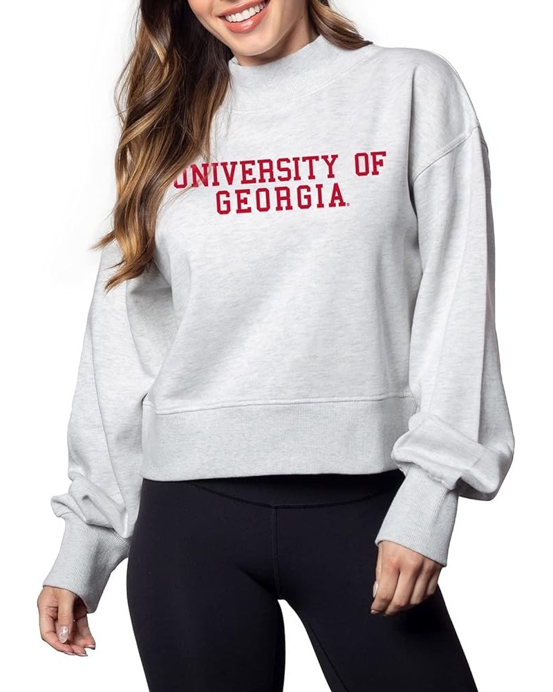 Women's Haily Sweatshirt Georgia Bulldogs Ash Grey $15.38 Activewear