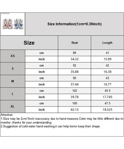 Women‘s Vintage Floral Embroidered Coat Ladies National Style Vest Jacket Outfits Casual Vacation Crop Top Vest Lightkhaki Xs...