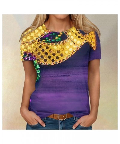 Party 3/4 Sleeve Plus Size Tees for Women Y2K Holiday Slim Fit Blouse Women Stretchy 02-lighting Deals-light Purple $8.49 Tops