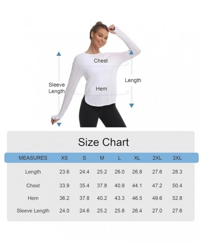 Women's Long Sleeve Sun Protection Top Lightweight Quick Dry Shirts for Workouts and Hiking Wear Black $12.15 Activewear