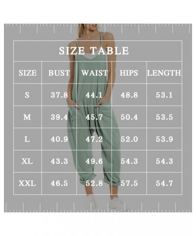 Jumpsuits for Women Sleeveless Summer Loose Rompers Adjustable Spaghetti Straps Baggy Overalls Jumpers with Pockets Cyan $10....