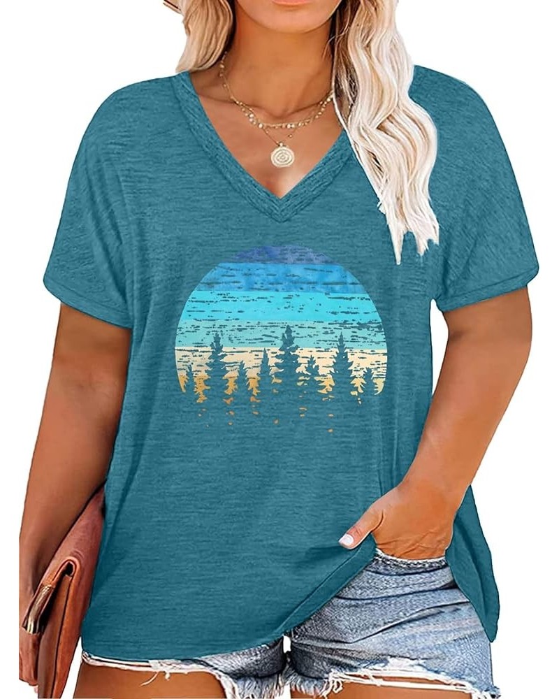 Women Plus Size Top Cute Funny Inspirational Kind Graphic Tees Tops A-s Blue1 $11.52 Activewear