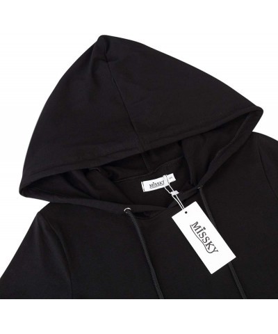 Women's Pullover Hooded Kangaroo Pocket Sweatshirt Casual Hoodie Dress Black $11.90 Hoodies & Sweatshirts