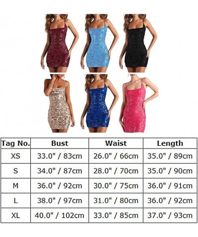 Women's Sequins Bodycon Mini Dress Spaghetti Straps Floral Glitter Party Dress Night Club Teen Homecoming Dress Wine Red $11....