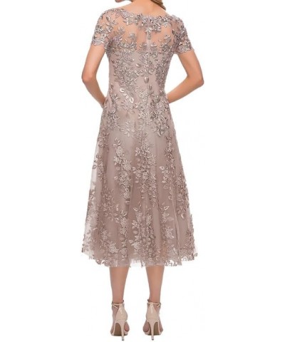 Mother of The Bride Dresses Tulle Mother of The Groom Dresses Applique Wedding Guest Dresses for Women Champagne $49.39 Dresses