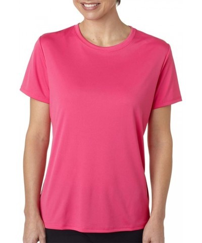 womens Cool Dri Short Sleeve Performance Tee 2pk,wow Pink $12.26 Activewear