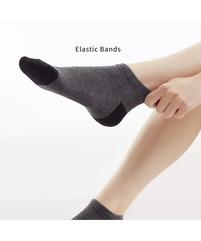 Women's and Men's 4-10 Pack Cotton Cushioned Low Cut Ankle Socks Grey(5), Black(5) $14.74 Socks