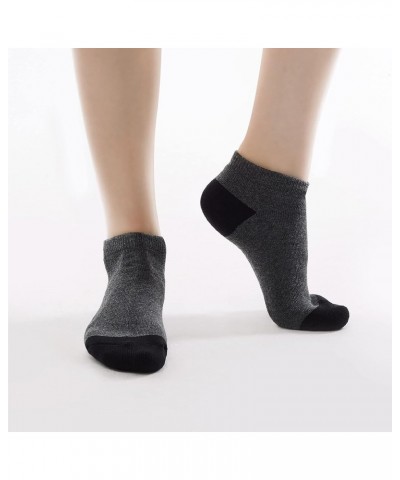 Women's and Men's 4-10 Pack Cotton Cushioned Low Cut Ankle Socks Grey(5), Black(5) $14.74 Socks