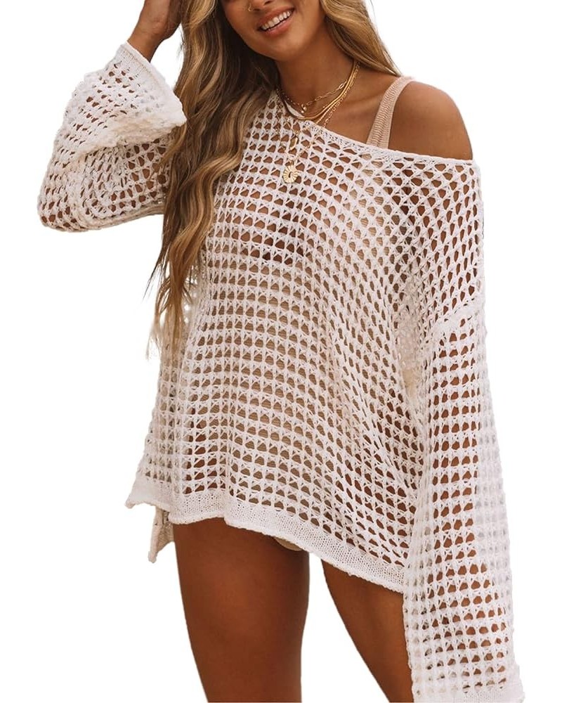 Womens Lace Crochet Beach Dresses Swimwear Bikini Swimsuit Cover Up Beachwear B-white $14.77 Swimsuits