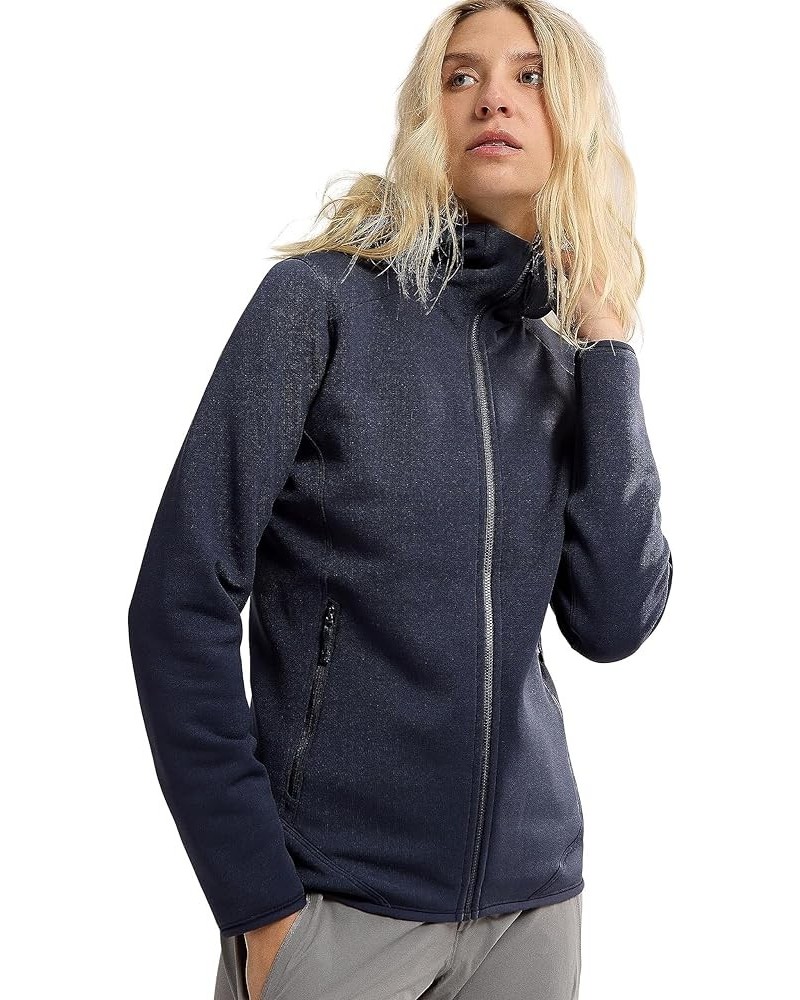 Kyanite Hoody Women's | Durable Stretch Fleece Layering Hoody Black Sapphire $66.60 Activewear