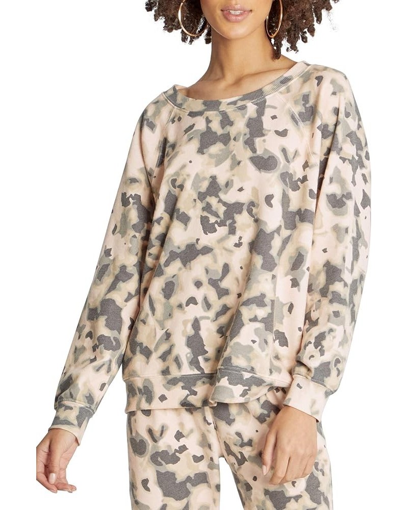 Women's Sommers Pullover Sweatshirt Tortoise Multicolored $19.24 Hoodies & Sweatshirts