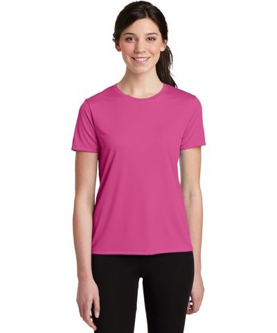 womens Cool Dri Short Sleeve Performance Tee 2pk,wow Pink $12.26 Activewear